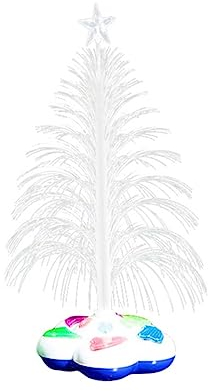 DOITOOL Kleiner Weihnachtsbaum Mini-weihnachtsbaumfiguren Glasfaser-weihnachtsdekorationen Weihnachtsbaum Beleuchten Weihnachtsbaum-skulptur Mini-kiefern Armaturenbrett Miniatur