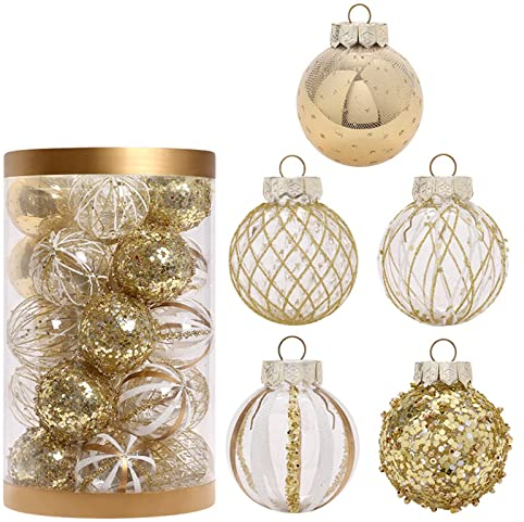 Weihnachtsbaumschmuck Kunststoff für Neujahrsparty Hochzeit Feiertag WeihnachtsdekorationWeihnachtsbaumkugeln mit Aufhänger Weihnachtsbaum Deko für Weihnachten Hochzeit Party