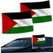 Palästina -Flagge für Autos, 2pcs 12x18 -Zoll doppelseitig Palästina -Autoflaggen, verblassende resistente Nationalflaggen für patriotische Autofenster -Ereignisse, Paraden, Sportveranstaltungen