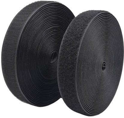Sew On Hook and Loop Tape, 0.78 in x 26.2 FT / 20mm x8M Sewing Fastening Tape Nylon Fabric Fastener Hook and Loop Tape Non-Adhesive, Hook & Loop Tape for Clothing Sewing Crafts and DIY Projects