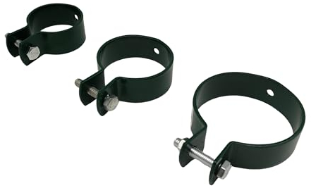 Zaunschelle Pfostenschelle Strebenschelle Maschendrahtzaun Befestigungsschelle 38mm 48mm 60mm in Grün RAL 6005 (Ø60mm)