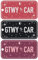 Sticky Art UK Getaway Car - Number Plate: Girly Car Accessory, Acrylic Keychain, Vintage Vibes, Unique Gift Idea, Song Inspired Keychain