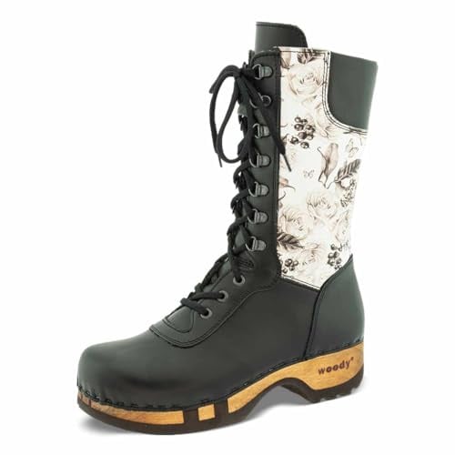 woody Damen Ramona Clog Stiefel, Rose Bianco, Größe 39
