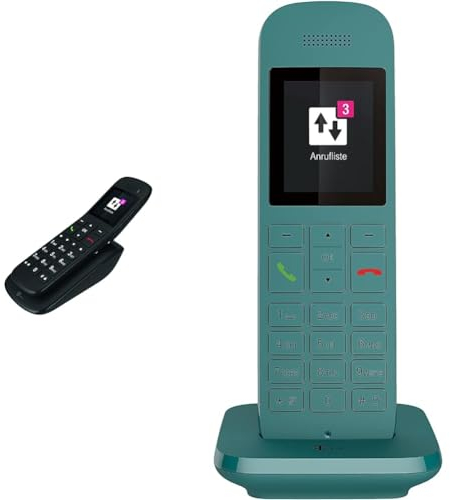 Telekom Speedphone 32 | Festnetz Telefon | schnurlos | HD Voice für vollen Klang | Großtasten Telefon | Hörgerätekompatibel | Freisprechfunktion & Speedphone 12 Petrol