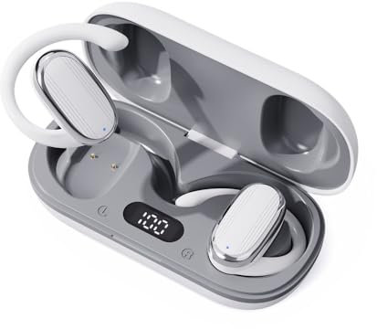 ZIHANMOHAN Auriculares Bluetooth Inalámbricos Deportivos, Abiertos, Calidad de Sonido HiFi, Bluetooth 5.49 (Galaxy White)