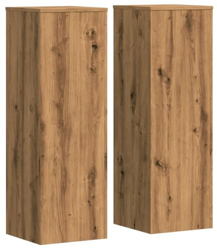 vidaXL Supports pour Plantes 2 pcs chêne Artisanal Bois d'ingénierie