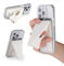 Project-cb Phone Stand,Card Holder,Ring Holder,Wallet Stand,Stick on Phone Case,Phone Stand for Desk,2 Viewing Angles,Repositionable(White)