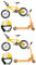 Artibetter 2sätze Dollhouse Miniatur Fahrrad Mit Helm Und Roller Dekoration Für Puppenhäuser Details Material Für Sammler Und Miniatur-enthusiasten