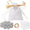 10 Stück Geschenkverpackung Kommunion, Geschenkverpackung Konfirmation, Gastgeschenke Taufe Hochzeit mit Lebensbaum Deko und Goldenes Band, für Kommunion Gastgeschenke Konfirmation Taufe Geschenk