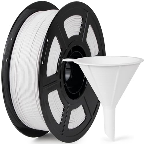 IEMAI Glasfaserverstärktes PLA Filament 1.75mm 1Kg, Weiß PLA GF 3D Drucker Filament, Hohe Schlagzähigkeit, Haltbarkeit, Steifigkeit, Passend für die meisten FDM 3D Drucker