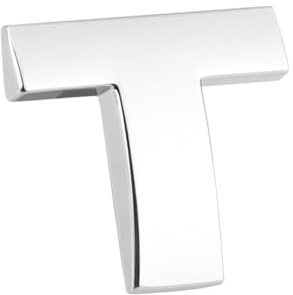 Garneck Adesivo Auto Lettera T Metallo Argento Decorazione Personalizzata per Auto e Resistente Alla Facile da Applicare su Superfici Lisce