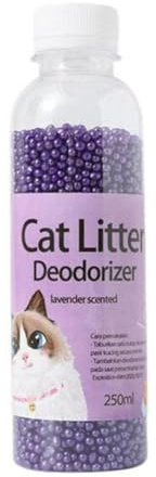 Janasiba 300 G Kätzchen-Toilettenreinigung, Katzenstreu-Deodorant-Perle, Artefakt-Haustiergeruch, Aktivkohle Absorbiert, Katzensand-Gestank-D, Langlebig, Einfache Installation