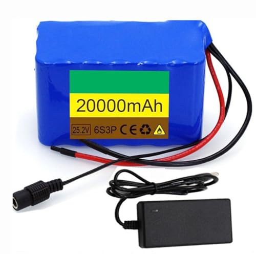 Batterie 24V 19.9AH pour Vélo Électrique avec Chargeur 6S3P Batterie De Remplacement pour Trottinette Électrique Matériau PVC Étanche pour Moteur 400W 250W 100W XT60
