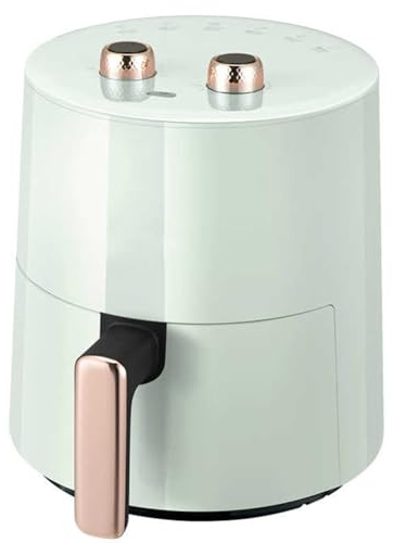 1300W Air Fryer Compact 10 Presets Oil-Free Cooker with Rapid Air Technology, 30-Min Timer & Dual Knob Control for Small Kitchens (Green, 3.7, litres)