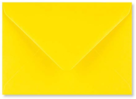 arkCRAFT 25 x C6 Premium Envelopes 100gsm 114mm x 162mm (Daffodil Yellow)