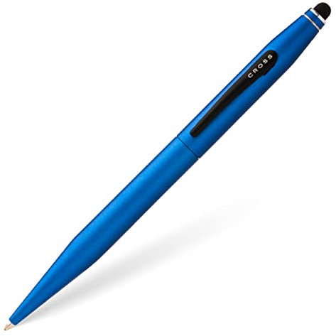Cross Tech 2 Kugelschreiber (Schreibfarbe: schwarz, mit Stylus, Standardbox) Metallic-Blau