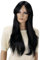 CAISHA 70cm Perücke Kiara Fasching Karneval Cosplay Party Perücke Kiara Langhaar Schwarz PHK7