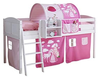 Ticaa Hochbett Eric Country Kiefer Weiß Motiv