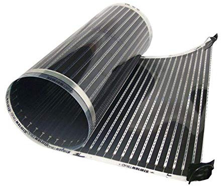 QuietWarmth Float QWARM3 x 5F240 - Tappetino riscaldante radiante per pavimenti sottostanti in laminato, legno, vinile di lusso, tappetino tagliabile, dimensioni 7,6 x 1,5 m, 240 Volt (copre 15sf)