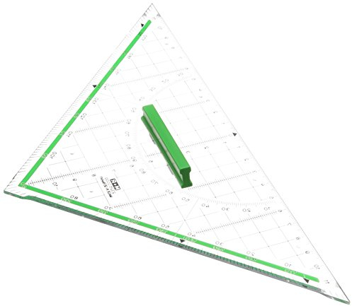 M+R 723250000 Geodreieck 25 cm Polystyrol glasklar, hinterlegt, grün