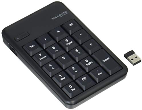 ELECOM pavé numérique sans Fil Membrane 10 Millions de Fois et Une Grande durabilité TK-TDM017BK Noir