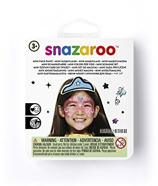 Snazaroo Fiesta pintura facial, color azul, blanco, rosa