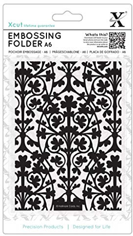 Xcut A6 Embossing Folder Clover Leaves, DIY Arts & Craft Accessories, Card Making Supplies Embossing Decoration, Scoring Supplies & Crafting Tool Accessories, Scrapbooking, Embossing Ink Pads