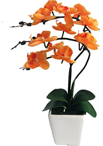 YSZL 15 Tall Artificial Silk Phalaenopsis Orchid (Orange)
