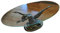 Antikes Wohndesign Ovaler Couchtisch Wohnzimmertisch Glastisch Figurentisch 120cm x 60cm Oval