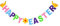 BinaryABC Happy Easter Banner Wimpelkette Girlande Osterdekoration Party Gastgeschenke Foto Requisite