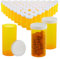 50-Pack Empty Medicine Bottles with Caps, 13 Dram Pill Bottles, Plastic Vials, Containers for Prescription Medication, Vitamins, Supplements, Orange (2.7 in) Bulk Pack