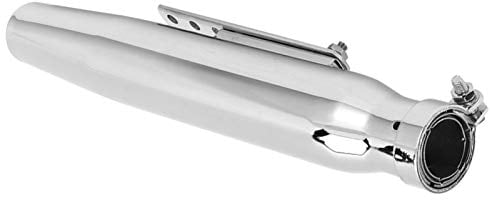 Ladieshow Exhaust Muffler Muffler Exhaust Pipe, Motorbike Exhaust Motorcycle Muffler Vintage Exhaust Pipe Iron Accessory Replacement 38/40/43/45Mm(Chromed)