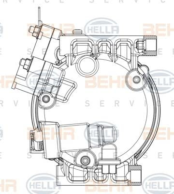 HELLA Compresor de aire acondicionado para KIA SPORTAGE QL para HYUNDAI TUCSON