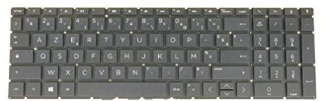 Clavier Français AZERTY pour HP Pavilion x360 15-cr000 15t-cr00 15-dq1000, ZBOOK 15v G5, 250 G7, 255 G7, 256 G7 NSK-XN4SC Gris Noir