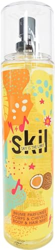 SKIL - Brume Parfumée Femme - Coconut Shake - Collection Summer Crush - Parfum Coco Vanille - Flacon Vaporisateur 250 ml - Fabriqué en France à Grasse