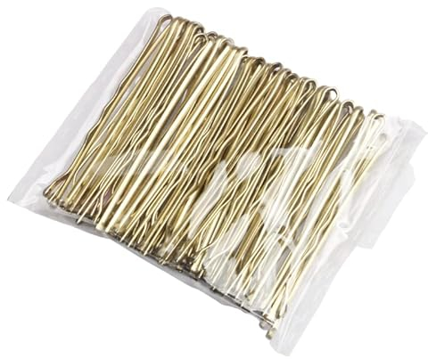 Pack of 50 Hair Grips/Bobby Pins for Girls/Women 5cm [Gold]