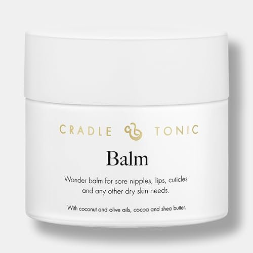 Cradle & Tonic Nipple & Lip Balm for Pregnancy – 100% Natural, Lanolin-Free, Multi-Purpose Balm for Dry Skin, Breastfeeding & Sensitive Areas – 30g