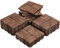 Yaheetech 27 Pcs Decking Tiles 30×30cm Plastic Interlocking Flooring Tiles Deck Tiles Waterproof & Non-Slip for Outdoor & Indoor Patio Garden Balcony Poolside,Brown