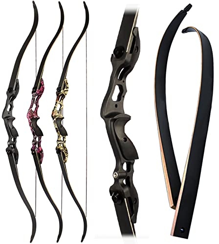 ZSHJGJR Bogenschießen Recurvebogen Set 56 58 60 Zoll 30-60lbs Take Down Recurve Bogen und Pfeil Set Jagd Bogen Für Erwachsene Anfänger mit Bogenschießen Zubehör (56-40lbs, Camo-Set 1)