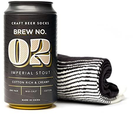 Luckies of London Herren Craft Biersocken Socken, Schwarz, Einheitsgröße