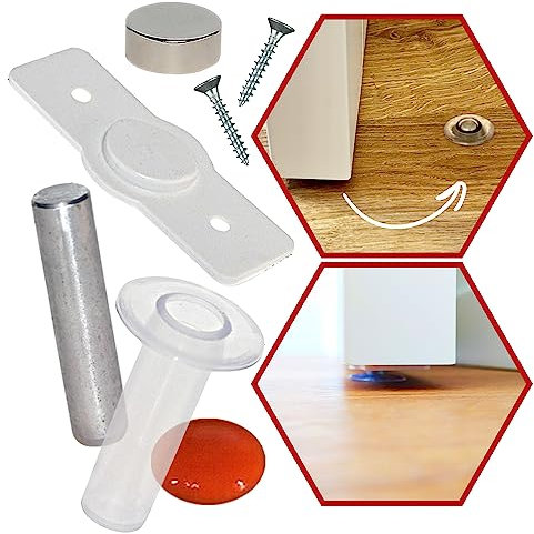 Stang – Magnetic Door Stopper Invisible Concealed Flush Mounted Magnetic Door Stop for Bottom of The Door with Hold-Open Function and Holder Option