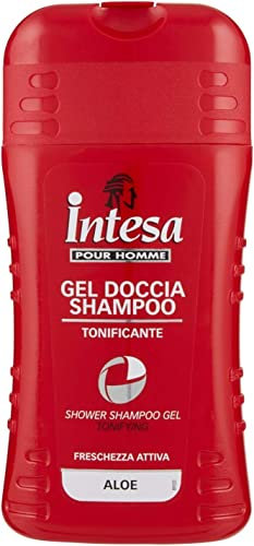 6x Intesa Pour Homme - Duschgel Shampoo, Tonisierend, Aktive Frische, Aloe - 250 ml + Italian Gourmet Polpa 400g