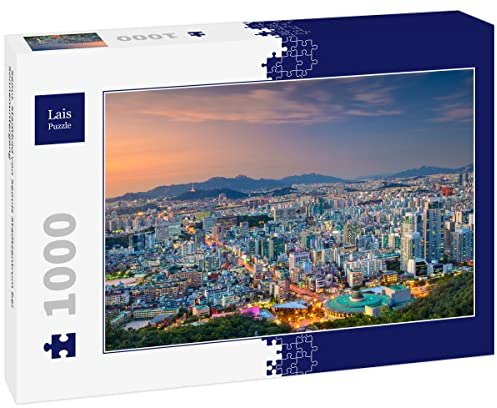 Lais Puzzle Seoul. Stadtbild von Seouls Stadtzentrum bei Sonnenuntergang 1000 Teile