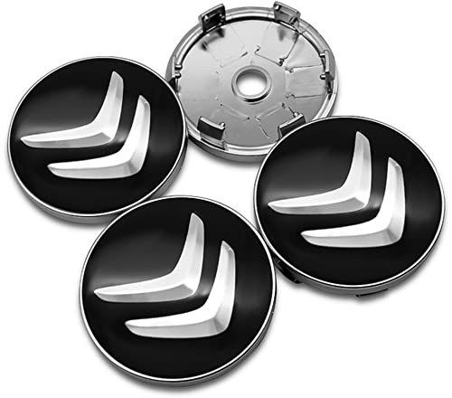 HYGGLY 4 pièces Auto Cache Moyeux, pour Citroen C3 C4 C4L C5 C6 XSARA Picasso 60mm Centre de Jante Capuchons Centre Roue Badge étanche Anti-poussière Décoration de Forme Accessoires,A