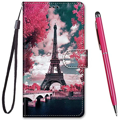 TOUCASA Kompatible mit Samsung Galaxy A51 5G Hülle, Handyhülle Samsung A51 5G Klappbar Schutzhülle Brieftasche PU Leder Flip Case Handytasche Klapphülle für Samsung A51 5G (Eiffelturm)
