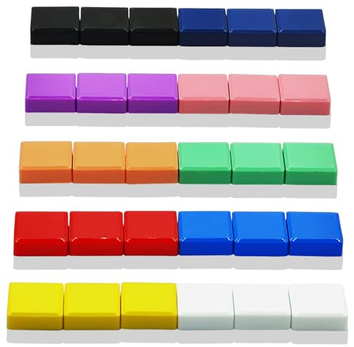 PYJLBX Magnete für Magnettafel,Magnete Stark Kühlschrankmagnete,30 Stück 10 Farben Magnete Kühlschrank Magnete Klein Whiteboard Magnete Quadrat Bunt Rund Magnet,für Whiteboard, Kühlschrank,Magnetwand