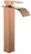 Waterfall High Rise Basin Mixer Tap Hot & Cold Tall Waterfall Bathroom Taps Flat Spout Single Lever,Rose Gold