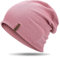HAMUNI Berretto da donna Slouch, berretto da uomo, elastico, morbido, comodo, in jersey, classico, alla moda, perfetto per primavera, autunno e inverno, Colore: rosa., Taglia unica