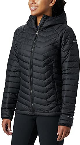 Columbia Powder Lite Hooded Jacket, Doudoune À Capuche Femme, Black, Taille XXL