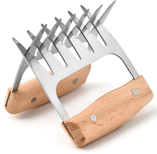 RZMZBY 2 Pièces Griffes D'ours BBQ, Griffes d'ours pour barbecue,Pinces en Acier Inoxydable de Porc Effiloché, pour Griller Telles que Poulet, Steak, Porc